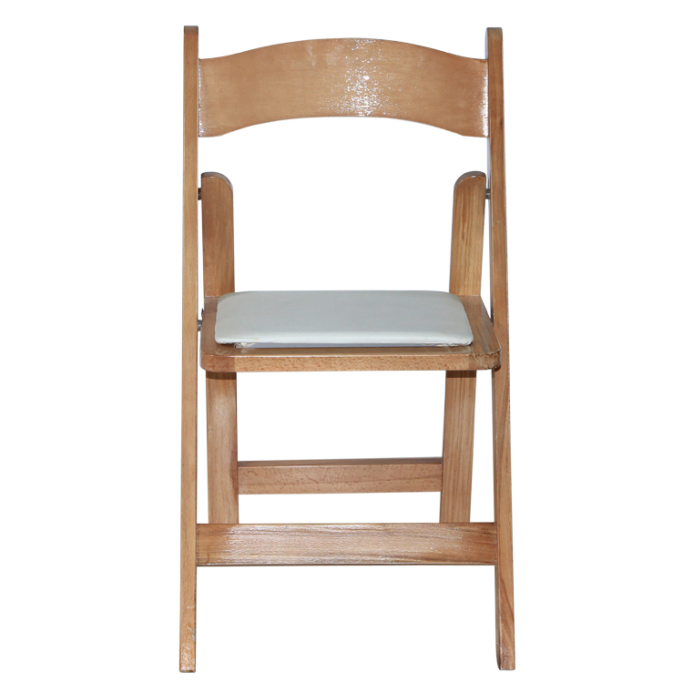 Natural wood folding chair for wedding/event